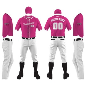 Top qualité 100% polyester sur mesure uniforme de baseball vente nouveau Design unisexe porter professionnel uniforme de baseball Service OEM - Product Image 6