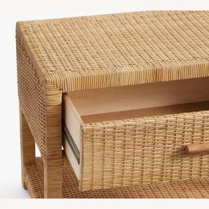 Wholesale Bohemian Natural Rattan <b>Side</b> <b>Table</b> Cabinet Home Furniture Decorative Nightstand for Apartment Bedroom Made in Vietnam - Product Image 3