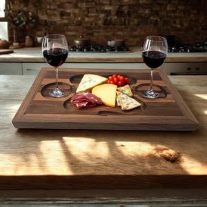 Plateau de service en bois artisanal pour la maison, utilisation en cuisine, plateau de service en bois de taille personnalisée - Product Image 1