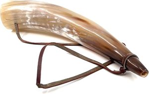 Authentic Premium Ox Horn <b>Trumpet</b> Style Hunting Horn Perfect for Re-Enactment on Sale - Product Image 3