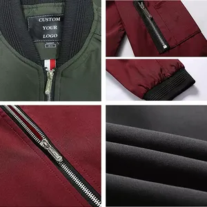 Meilleure vente Blouson aviateur en toile bleu décontracté pour homme avec col montant logo à l'avant couleur vive superbe style High Street - Product Image 5