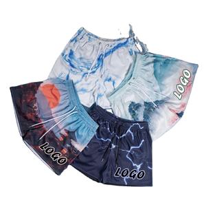Short de basket-ball de style décontracté pour hommes avec tissu en maille épaisse double couche poche coulissante logo personnalisé sublimation vente en gros - Product Image 1
