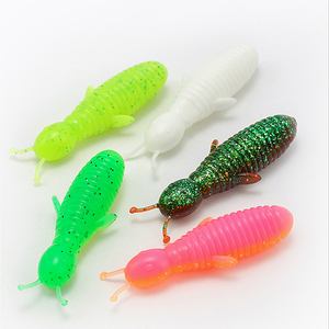 5 couleurs 60mm 7g leurre de pêche appâts en PVC coulant fil leurre ver souple artificiel doux abeille nageur leurre pour bar <span class=keywords><strong>perche</strong></span> Culter - Product Image 5