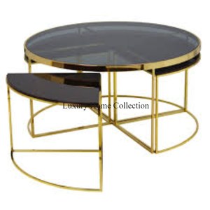 Newly Arrival <b>Brown</b> Color Powder Coated Metal Vintage Look Coffee and Side <b>Table</b> Furniture Supplies From Indian Manufacturer - Product Image 4