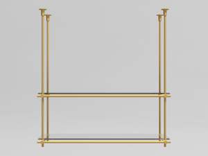 Étagères décoratives en laiton antique parfaites pour les intérieurs de luxe nécessitant un espace de rangement fonctionnel élégant - Product Image 5