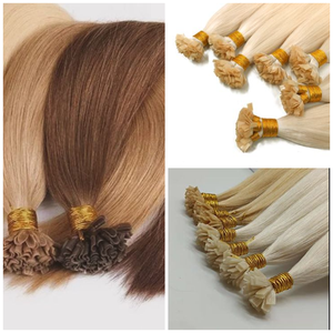 Extensiones de cabello Remy Rubio plateado Punta en U, respetuoso con el calor permanente y uso diario - Product Image 6