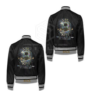 Hecho en el mejor material de poliéster Chaquetas de satén de diamantes de imitación Chaquetas de invierno de satén hechas en Pakistán transpirables de secado rápido - Product Image 5