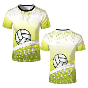 เสื้อวอลเลย์บอลสำหรับผู้ใหญ่ผ้าโพลีเอสเตอร์180กรัมผ้าโพลีเอสเตอร์พิมพ์ลายสีโลโก้ตามสั่ง - Product Image 5