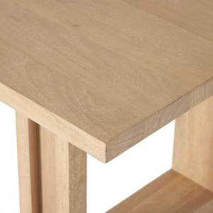 Simple Rectangular Shape Modern Design Solid Mango Wooden With Natural Grains <b>Folding</b> <b>Legs</b> Easy Movable Durable Dining <b>Table</b> - Product Image 5
