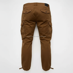 Pantalon cargo décontracté pour homme, style streetwear, toile respirante, avec revers élastiques, style jogger - Product Image 2