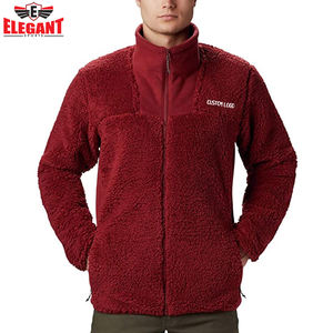 Chaqueta con Capucha y Cremallera de Forro Polar Sherpa, Talla Grande, para Hombre, Ropa de Invierno, Chaqueta de Forro Polar Sherpa de Manga Larga de Elegant Sports - Product Image 3