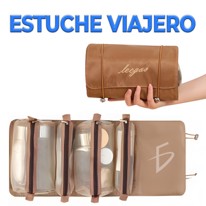 Borsa in Microfibra di Grande Capacità con Tasche Rimovibili per Cosmetici, Portatile, in PU, con Motivo a Lettere - Product Image 4