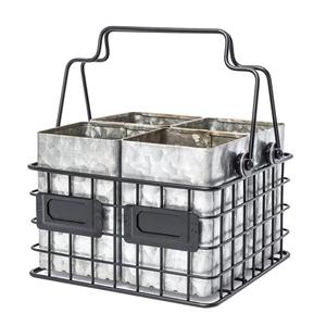 ที่เก็บของใช้ในครัวและห้องน้ำงานหัตถกรรมโลหะชุบสังกะสีอุปกรณ์เก็บของใช้ในอินเดีย - Product Image 1