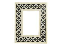 Marco de Fotos de Hueso Incrustado Moderno, Ecológico y Hecho a Mano, Artesanía Elegante y Funcional para Mesa o Pared