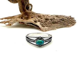 Boho Style classique bague bijoux pour femmes bijoux en argent 925 en argent Sterling Turquoise pierre précieuse à la main bague cadeau pour l'amour - Product Image 4