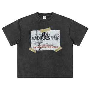 Camiseta de Manga Corta para Hombre, Corte Regular, Casual, de Alta Calidad, Estampada con Serigrafía, 100% Algodón, Estilo Urbano, Transpirable - Product Image 1