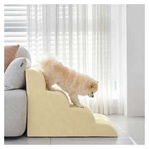 [AllmioPet] Pet Furniture Stair Cloud Fabric 4 Step Beige AMP 4 BE Supporting Joint Health for Small and Senior Pets - Product Image 2