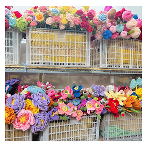 Flor de Ganchillo Tejida a Mano con Diseño Floral de Algodón para Decoración de Tiendas de Regalos, Origen Vietnam - Product Image 2