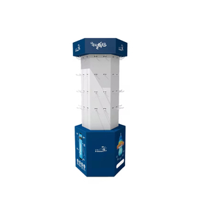 Estante de exhibición colgante de cartón corrugado certificado FSC, soporte de exhibición de promoción minorista ajustable de varios niveles - Product Image 6