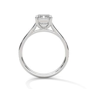 Pacho 2.10ct <b>Emerald</b> Cut Moissanite Solitaire <b>Ring</b> 925 Sterling <b>Silver</b> Engagement Band - Product Image 5