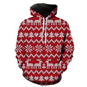 Sweat à capuche thermique en coton de style noël pour hommes pour la saison d'hiver Streetwear sweat uni sweat à capuche à capuche thermique - Product Image 4
