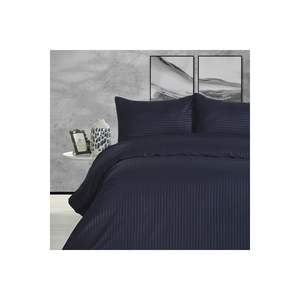 Ensemble de housse de couette en satin double micro rayé Confort et style de qualité supérieure pour votre literie - Product Image 1