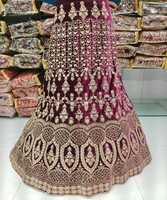 Lahenga Choli en Soie et Coton Mélangés, Design Moderne Indien, Rose Coloré, pour Mariage et Fêtes, Occasion Spéciale, Lavable