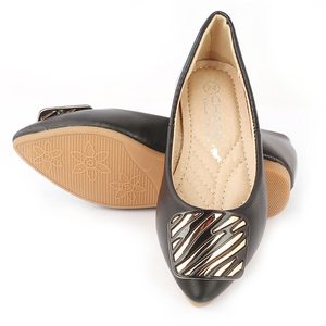 Girls Fancy <b>Pumps</b> - <b>Black</b> - Product Image 2