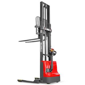 Chariot élévateur électrique à chenilles de 2640 lb, hauteur de levage de 138 po, pieds et fourches réglables - Product Image 2