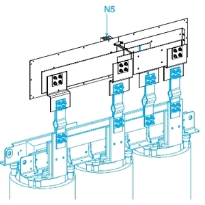Unità di alimentazione a secco SCHNEIDER ELECTRIC KTC1600EL35 1600A per trasformatori di misurazione neutri MV&HV con canalina in rame KTC 3L+PE - Product Image 1