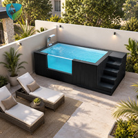 Piscine pour enfants en fibre de verre transparente de luxe, écologique, pour la décoration moderne de la terrasse de la maison, hors sol