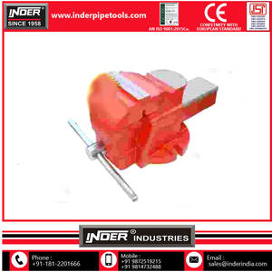 Étau de tuyau robuste avec base pivotante étau de banc à nervures simples au prix de gros - Product Image 5