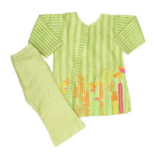 Traje de 2 Piezas para Bebés Recién Nacidas - Verde Claro - Product Image 4