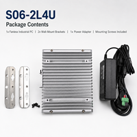 PC industriel sans ventilateur Intel Celeron J6412, double LAN, entrée 9-36V DC, support rail DIN, support mural, ordinateur embarqué S06-2L4U