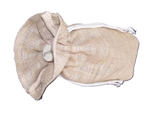 Sac à cordon de bouteille de jute recyclé écologique Sacs-cadeaux durables - Product Image 2