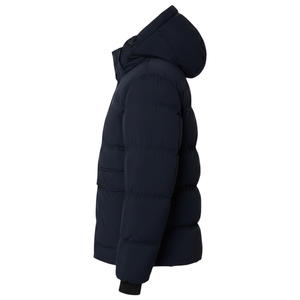 Chaqueta Acolchada Azul Marino para Hombre, Estilo Parka, Resistente al Viento, con Cuello Alto, Bolsillos Grandes, para Invierno y Uso Diario - Product Image 4