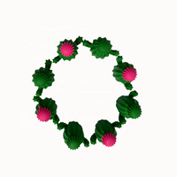 Boules de lavage en forme de cactus, accessoires verts avec dessus rose, réutilisables pour sécher les vêtements