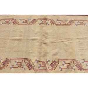 Tapis de 3,7 x 6,7 pieds, tapis turc vintage, tapis rayé jaune - Product Image 4