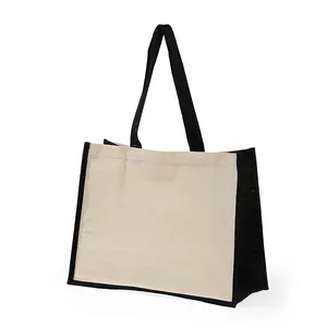 Borsa Shopper Personalizzata in Cotone e Juta Falesia, Borse Promozionali Personalizzabili - Product Image 1