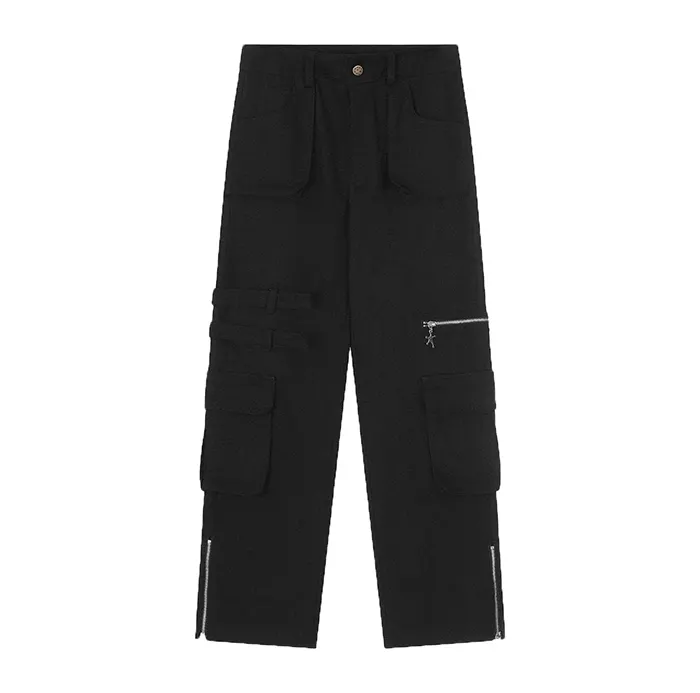 Calças e calças cargo unissex de alta qualidade com 6 bolsos, design personalizado OEM por atacado 100% algodão