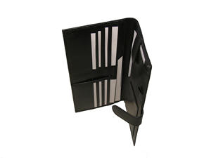 Portefeuille de voyage en cuir véritable de couleur noire avec Logo personnalisé, porte-documents de voyage - Product Image 5