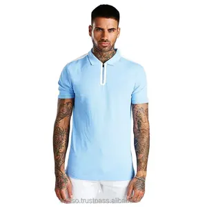 Polo personalizado de muestra para hombre nueva moda verano manga corta diseño en Blanco estampado de celebridades Polo de caballero