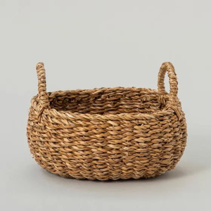 Paniers de rangement en jonc de mer tissés à la main pour organiser avec des poignées de stockage de paniers à légumes par des artisans vietnamiens - Product Image 4
