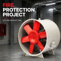 Ventilateur axial d'extraction de fumée haute température pour la lutte contre les incendies industriels, série HTF