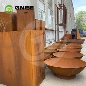 Nouveau design rond foyer Corten Fire Bowl diamètre 600mm brasero à bois - Product Image 1