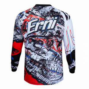 Maillot de course imprimé Dry Fit pour descente en VTT, chemise de motocross à manches longues, moto, VTT, 180g - Product Image 4