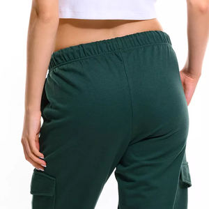 Pantalon cargo personnalisé pour femmes Pantalon cargo en coton à coupe ample pour femmes Pantalon cargo de style décontracté - Product Image 4