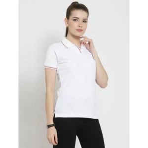 Venta al por mayor de las mujeres de primavera otoño Polo Camiseta de manga corta de algodón camisa polo de cuello vuelto mujeres Top Golf camisetas personalizadas - Product Image 4