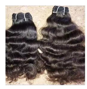 Venta al por mayor 100% de cabello humano virgen indio crudo sin procesar Color negro natural Bodywave con estilo de onda profunda suelta - Product Image 1