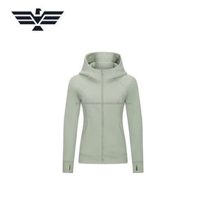 Autumn Winter <b>Women's</b> Slim Fit Full Zip Fleece <b>Hoodie</b> Jacket 100% Cotton Breathable Anti-Shrink Printed Casual High Quality <b>Blue</b> - Product Image 4